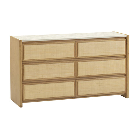 Aurelia Ravenna 56" Natural Oak 6-Drawer Dresser - image 2