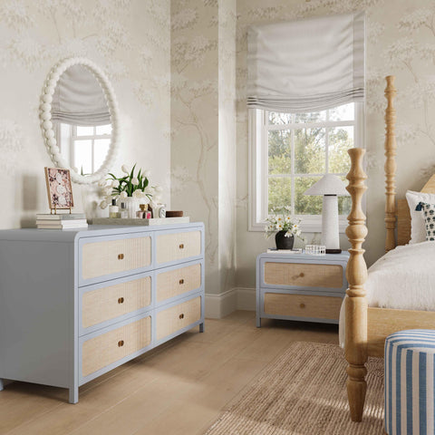 Noemie Ravenna 62" Rattan 6 Drawer Dresser - image 2
