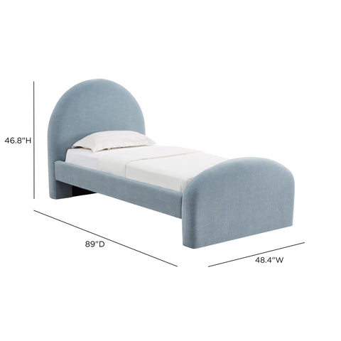 Solene Orleans Chambray Blue Performance Chenille Twin Bed - image 7