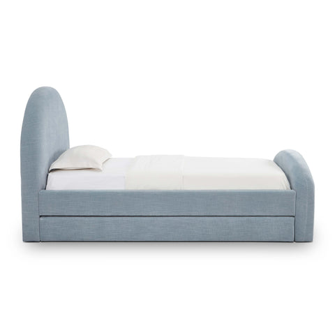Solene Orleans Chambray Blue Performance Chenille Twin Trundle Bed - image 5