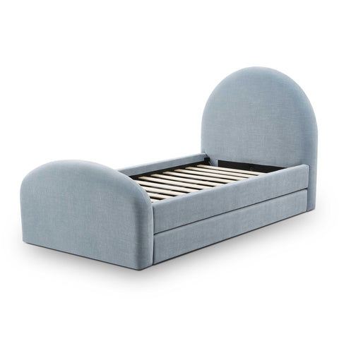 Solene Orleans Chambray Blue Performance Chenille Twin Trundle Bed - image 7