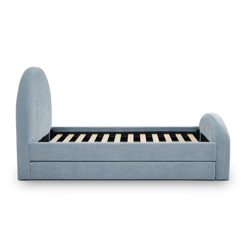Solene Orleans Chambray Blue Performance Chenille Twin Trundle Bed - image 9