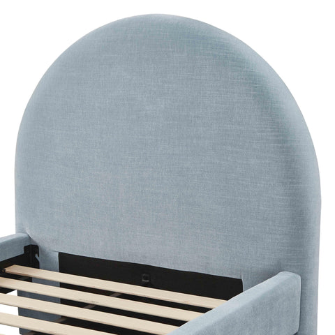 Solene Orleans Chambray Blue Performance Chenille Twin Trundle Bed - image 10