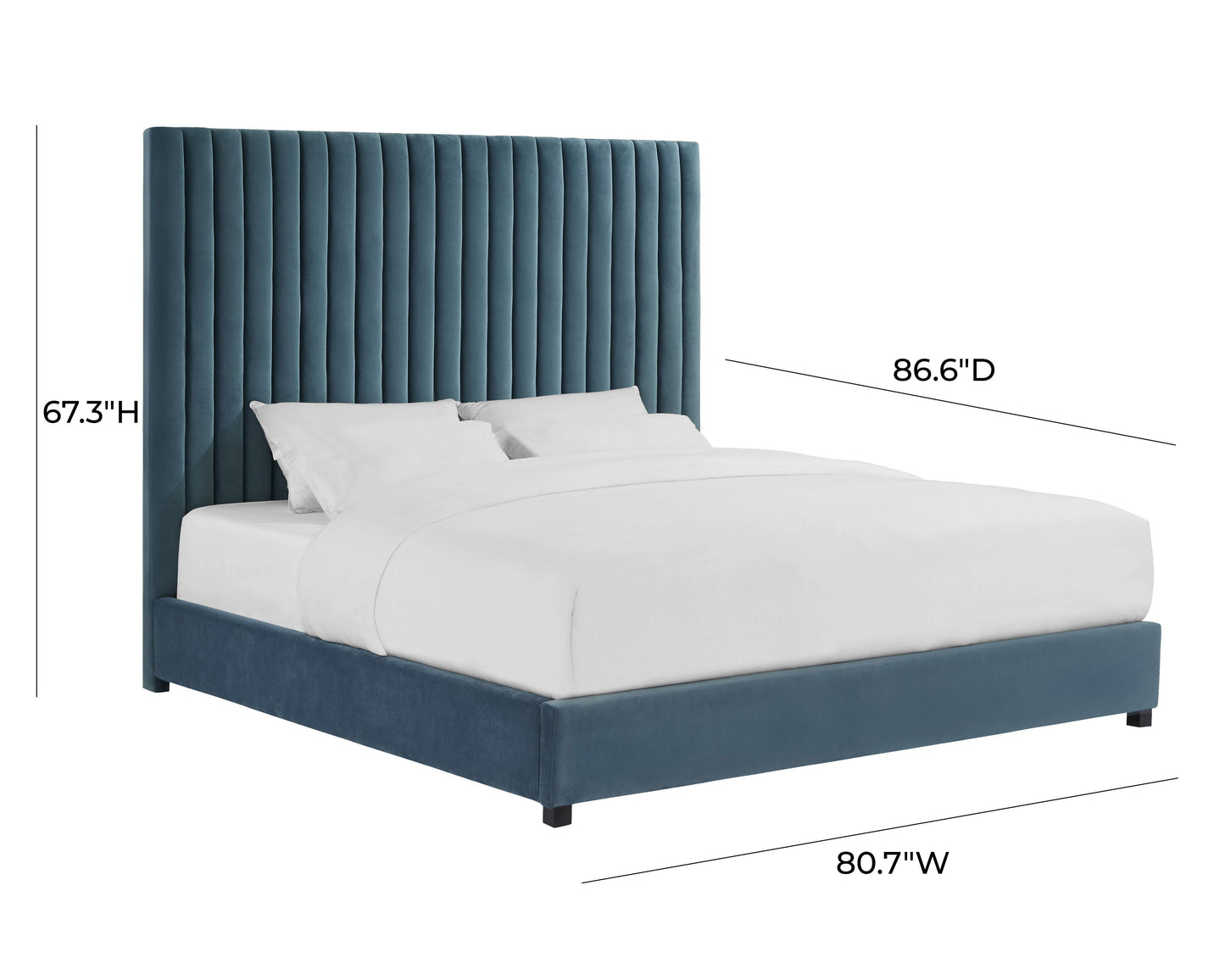 julia sea blue bed in king