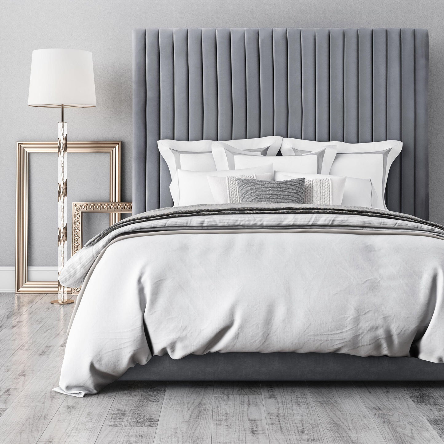 julia grey bed in king