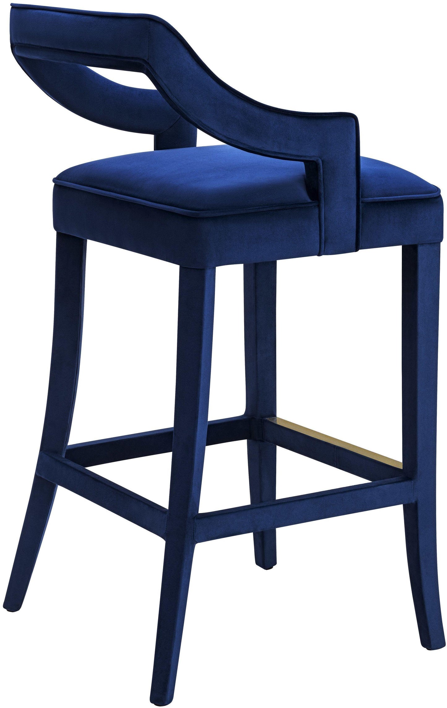 ines navy velvet counter stool