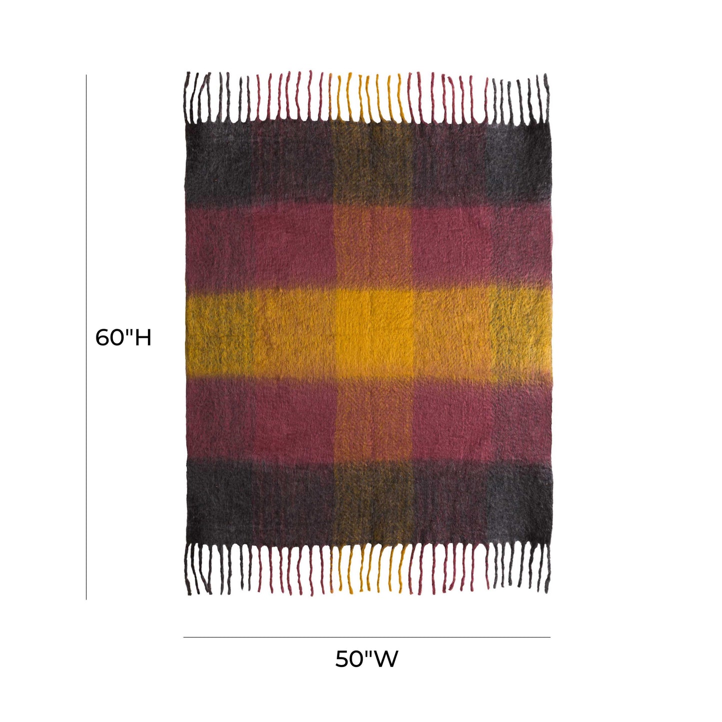 platform wool colored throw