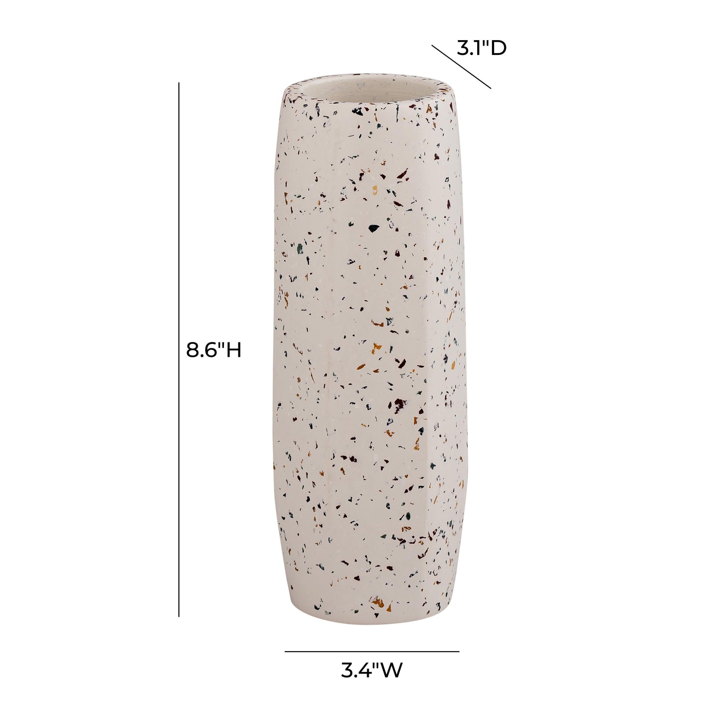 broohah white vase - medium skinny