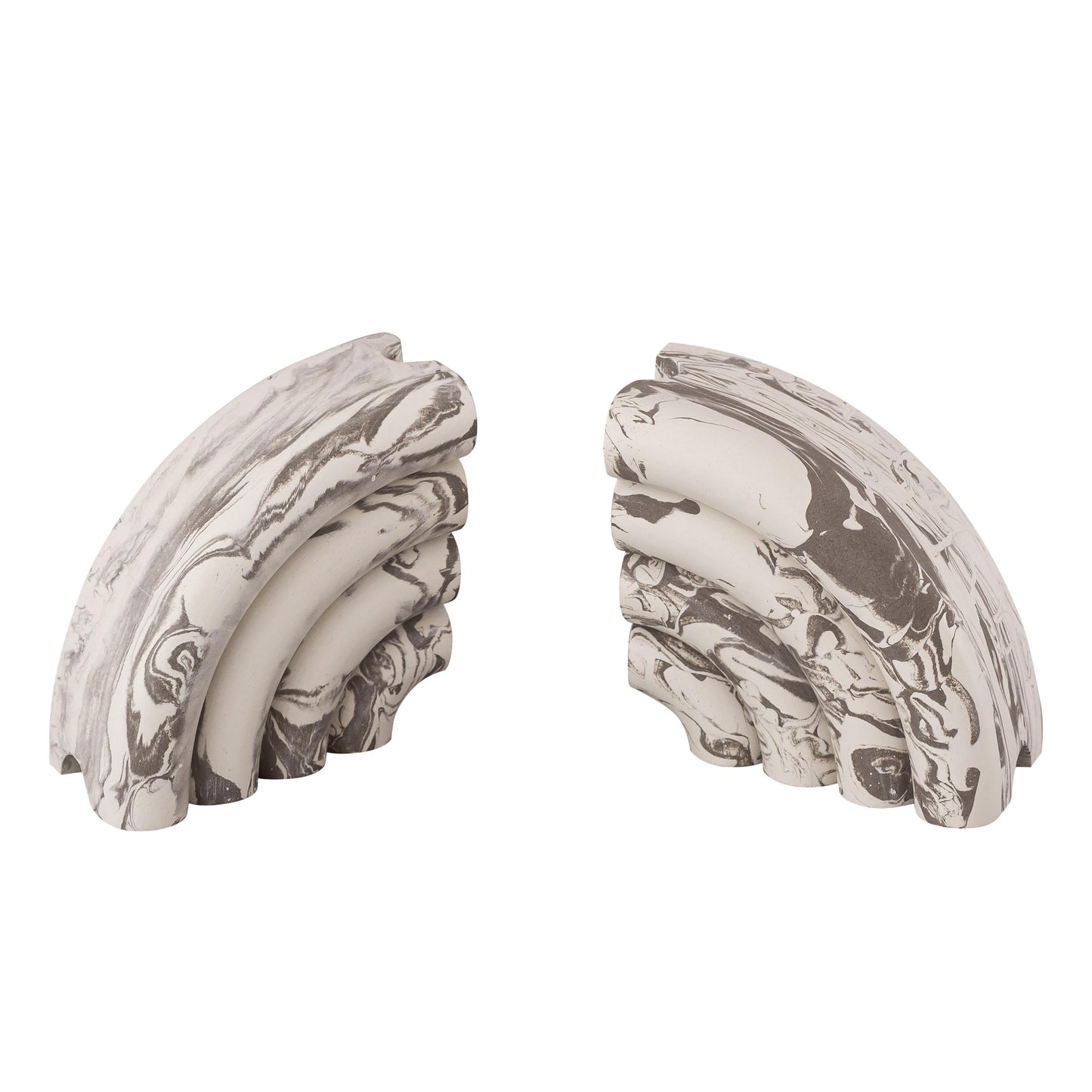 bella marble bookends - set of 2