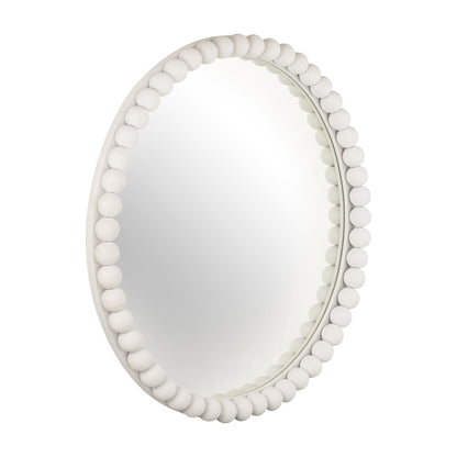 Delta White Wooden Mirror