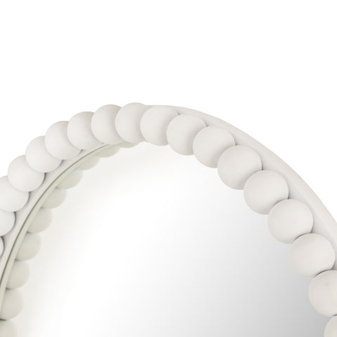 Delta White Wooden Mirror