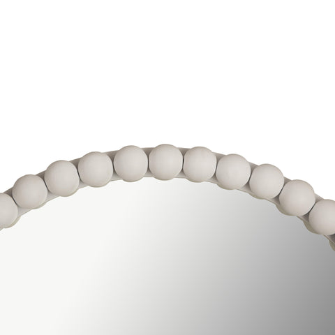 Delta White Wooden Mirror