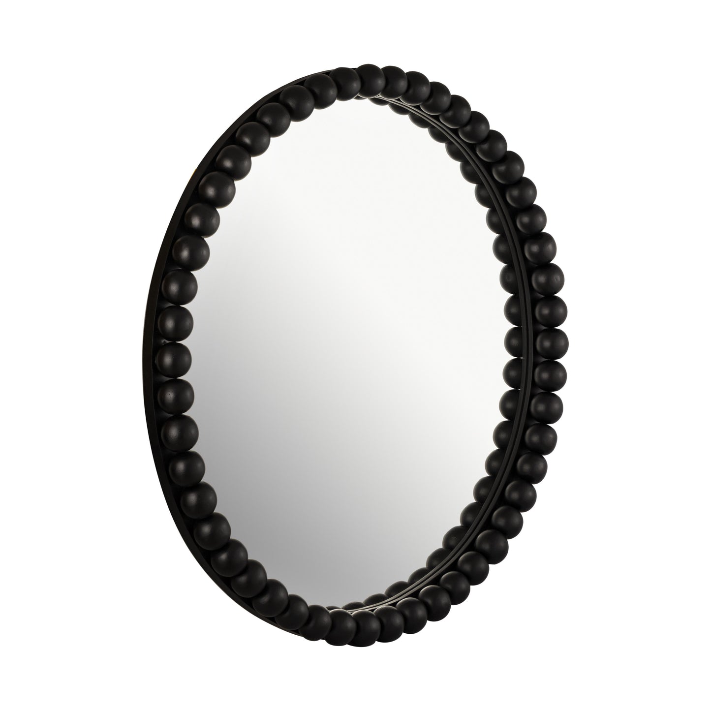 delta black wooden mirror