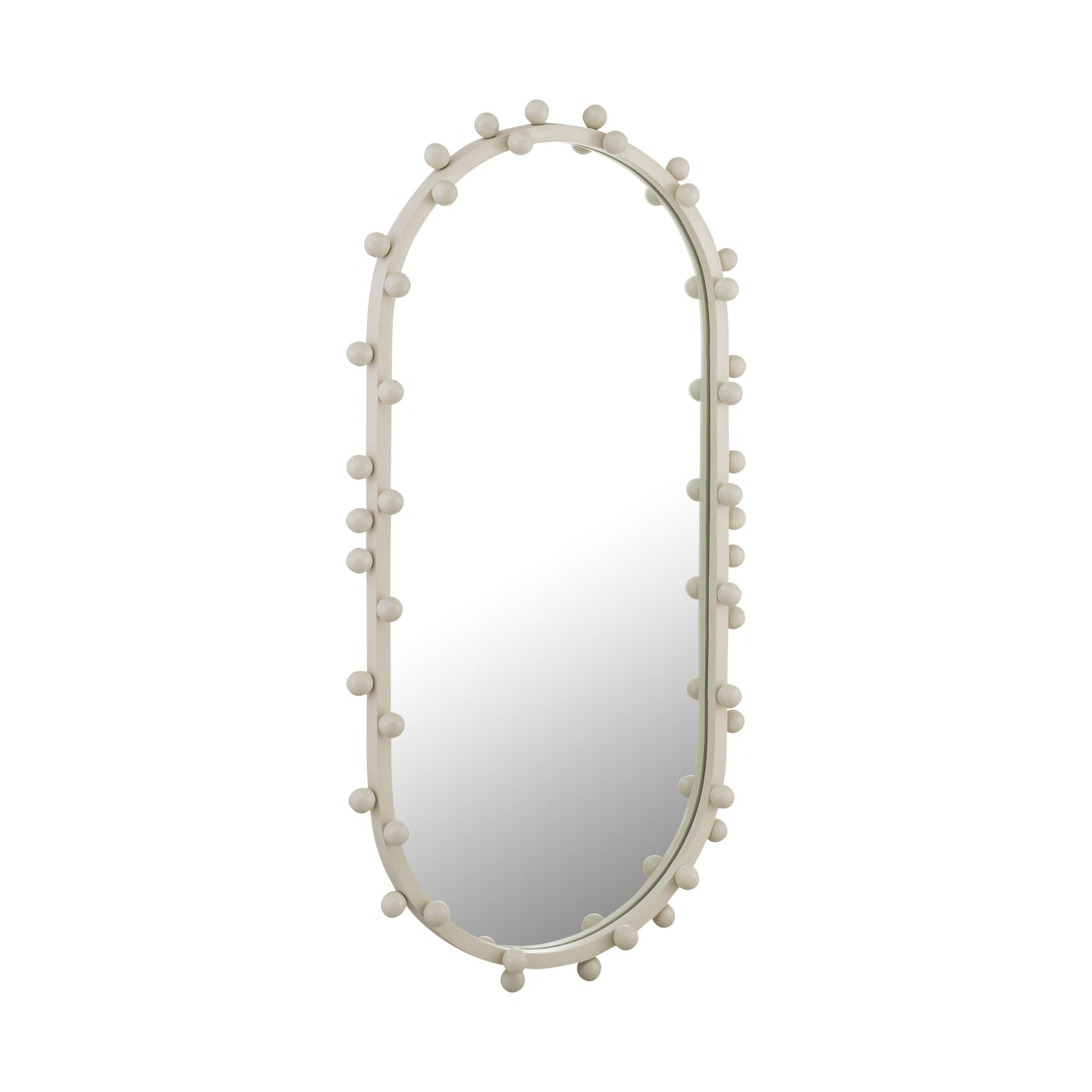 trident ivory large oval wall mirror