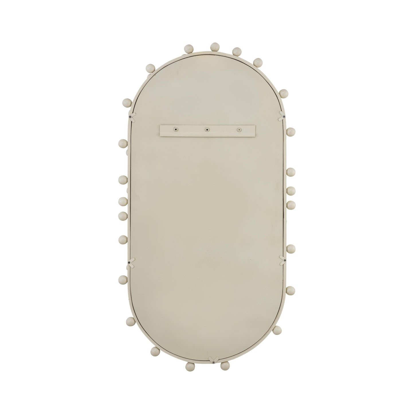 trident ivory large oval wall mirror