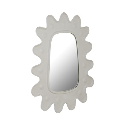 Spindle Mirror in White