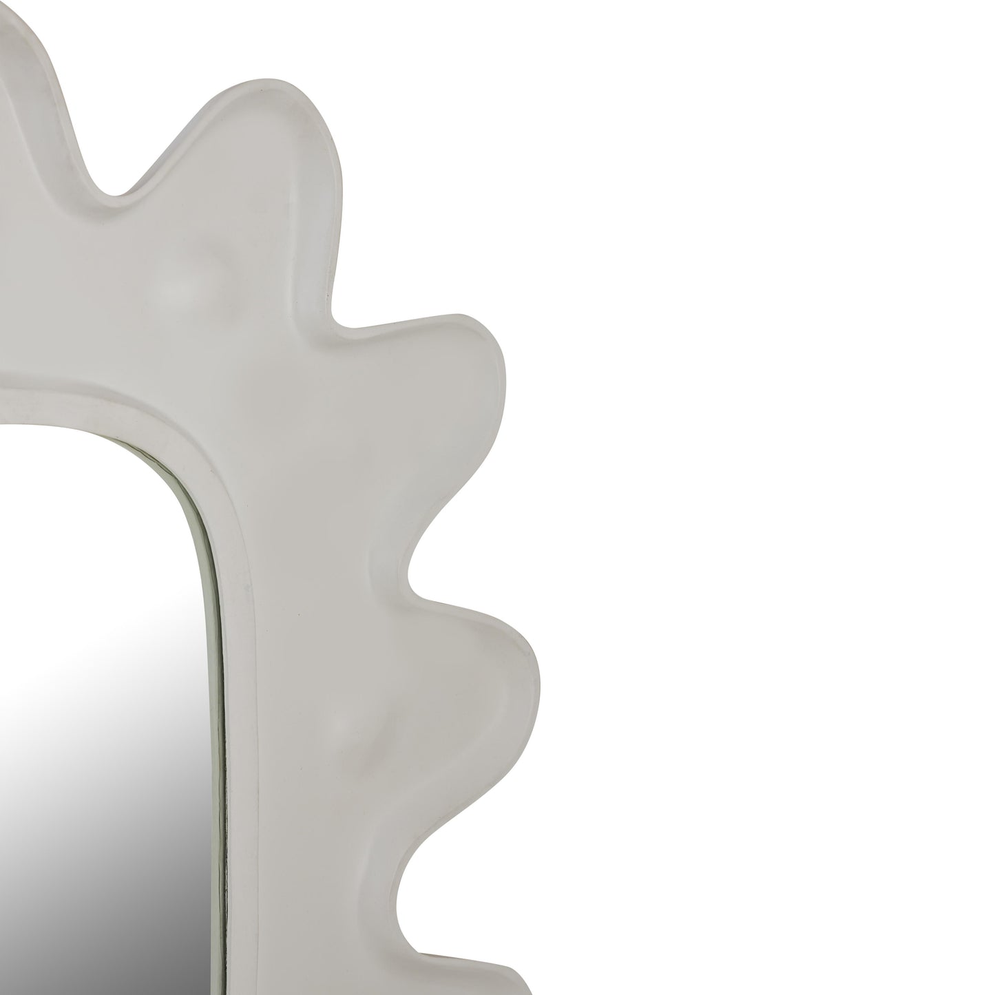 spindle mirror in white