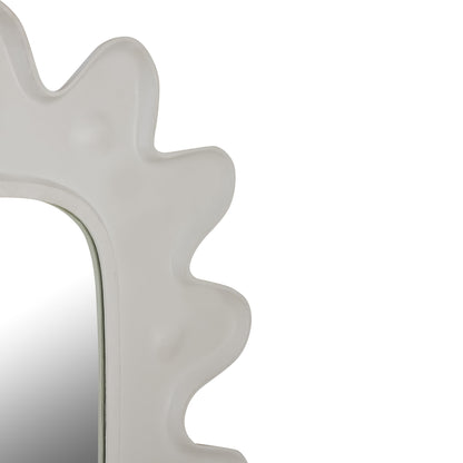 Spindle Mirror in White