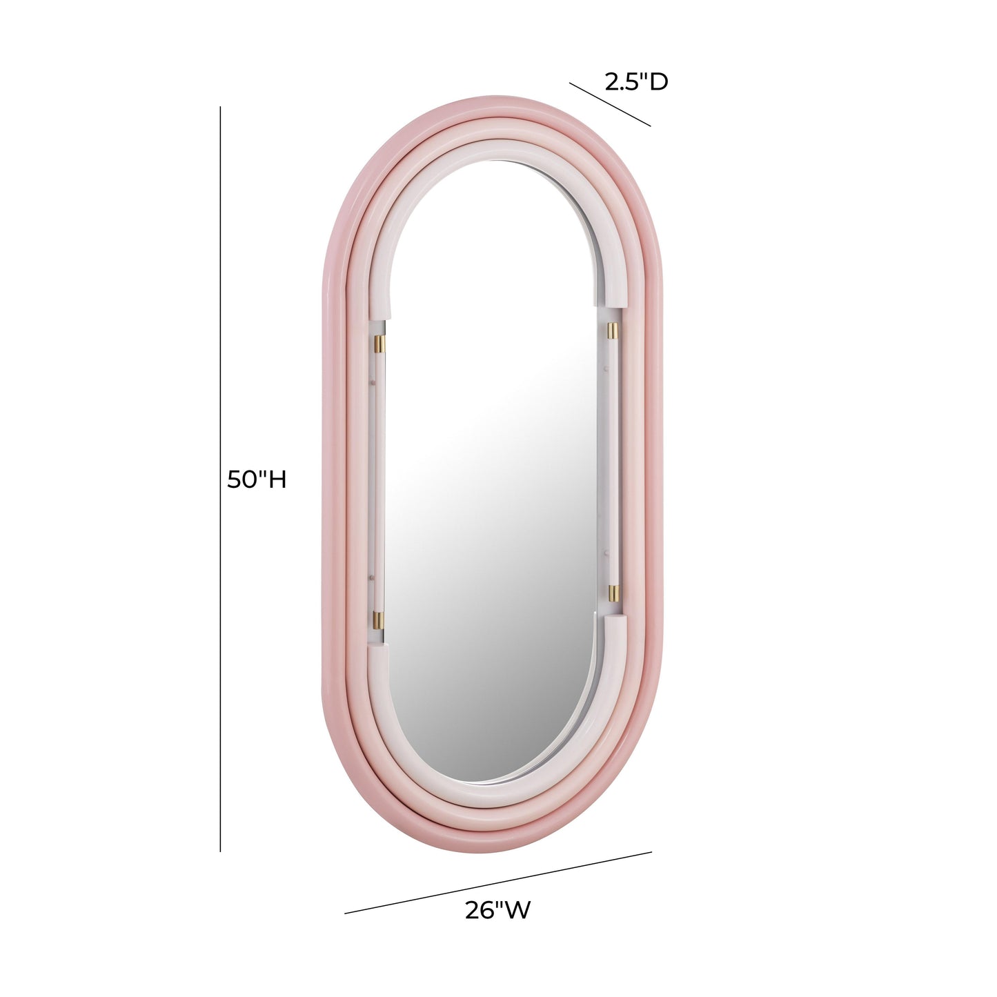 samara wall mirror in pink