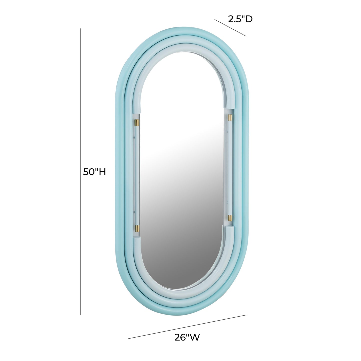 samara wall mirror in blue