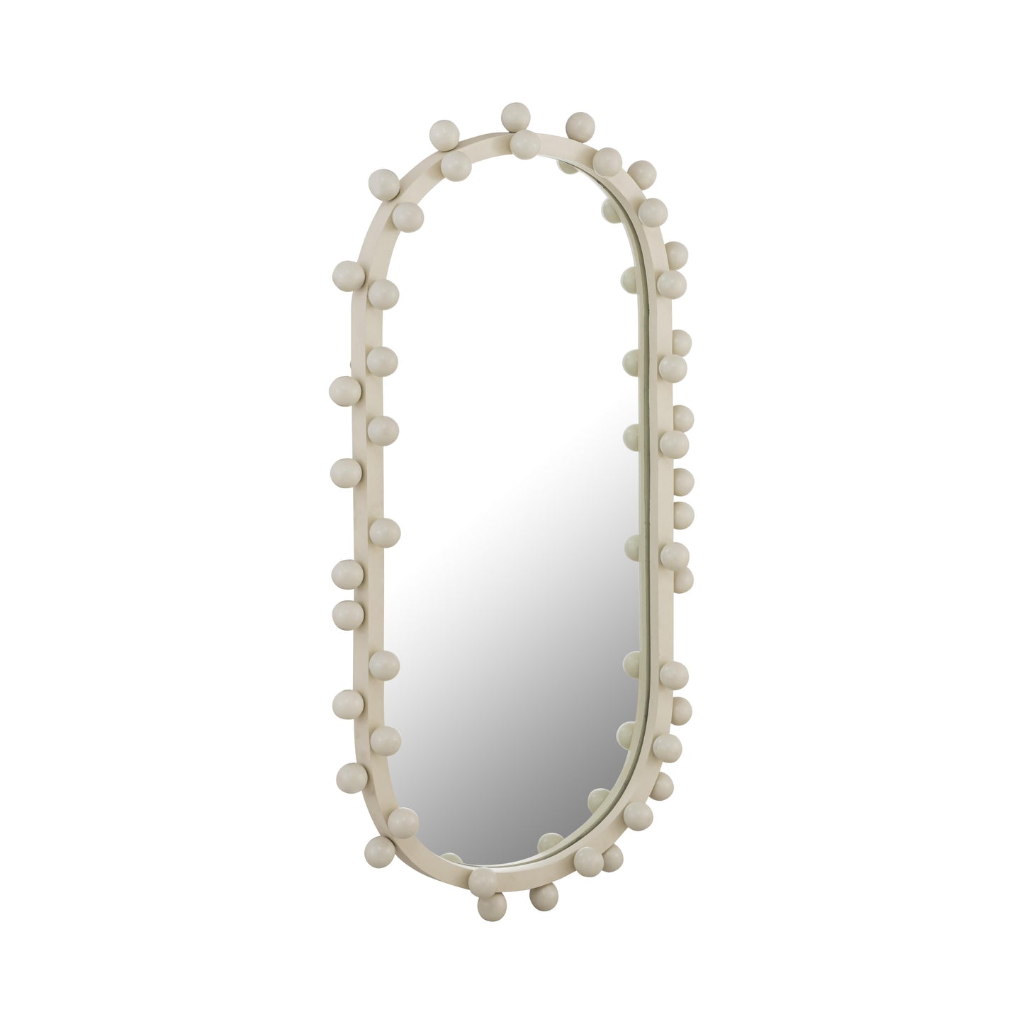 trident ivory oval wall mirror