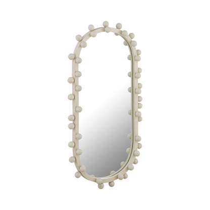 Trident Ivory Oval Wall Mirror