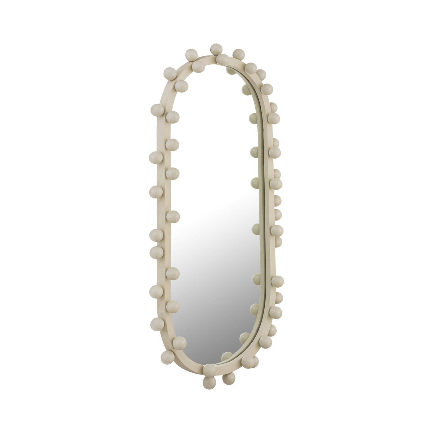 trident ivory oval wall mirror