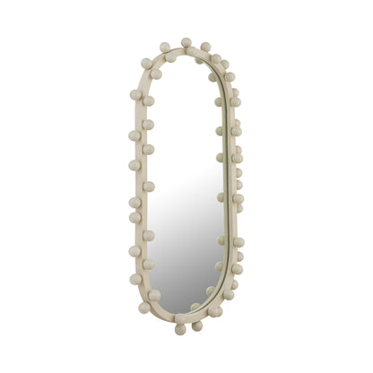 Trident Ivory Oval Wall Mirror