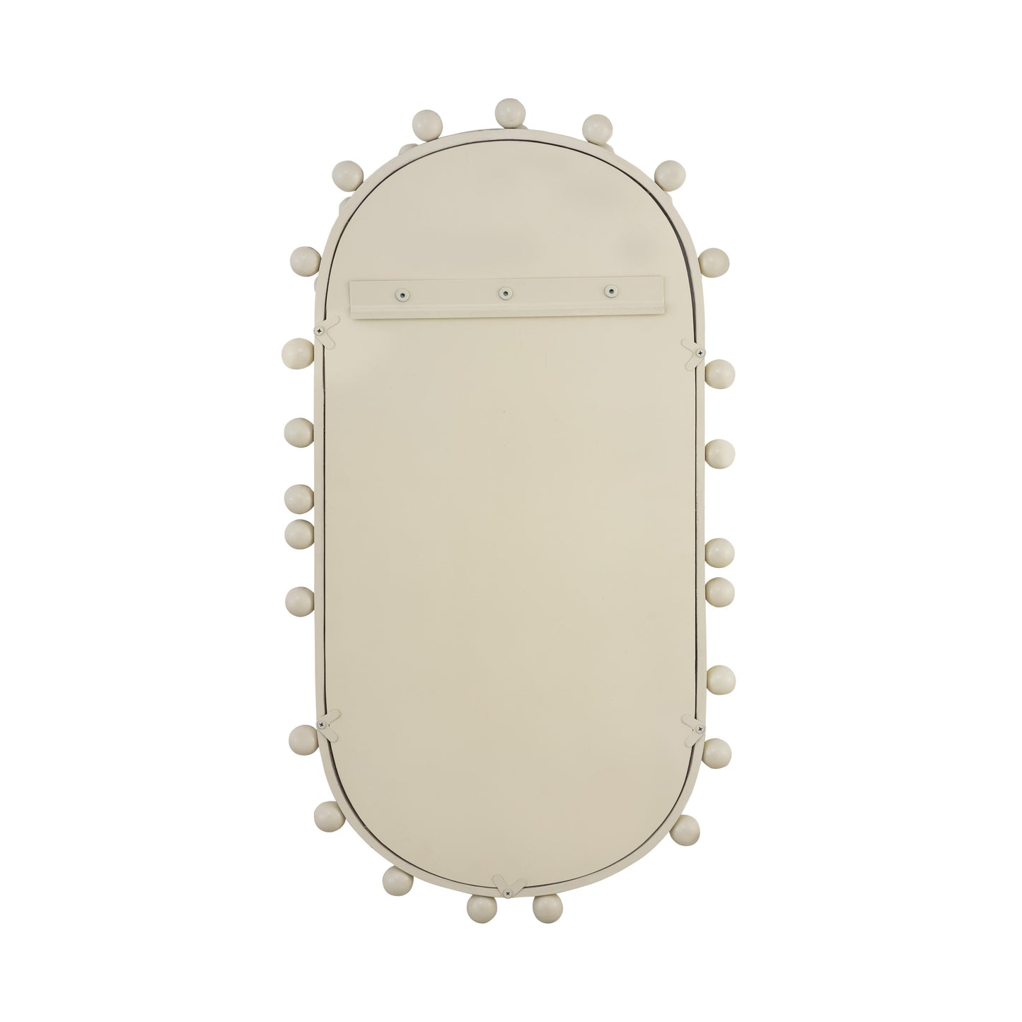 trident ivory oval wall mirror