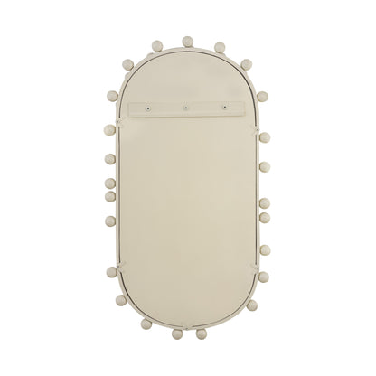 Trident Ivory Oval Wall Mirror