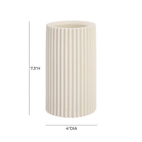 Lips White Concrete Table Vase