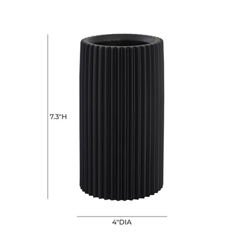 Lips Black Concrete Table Vase