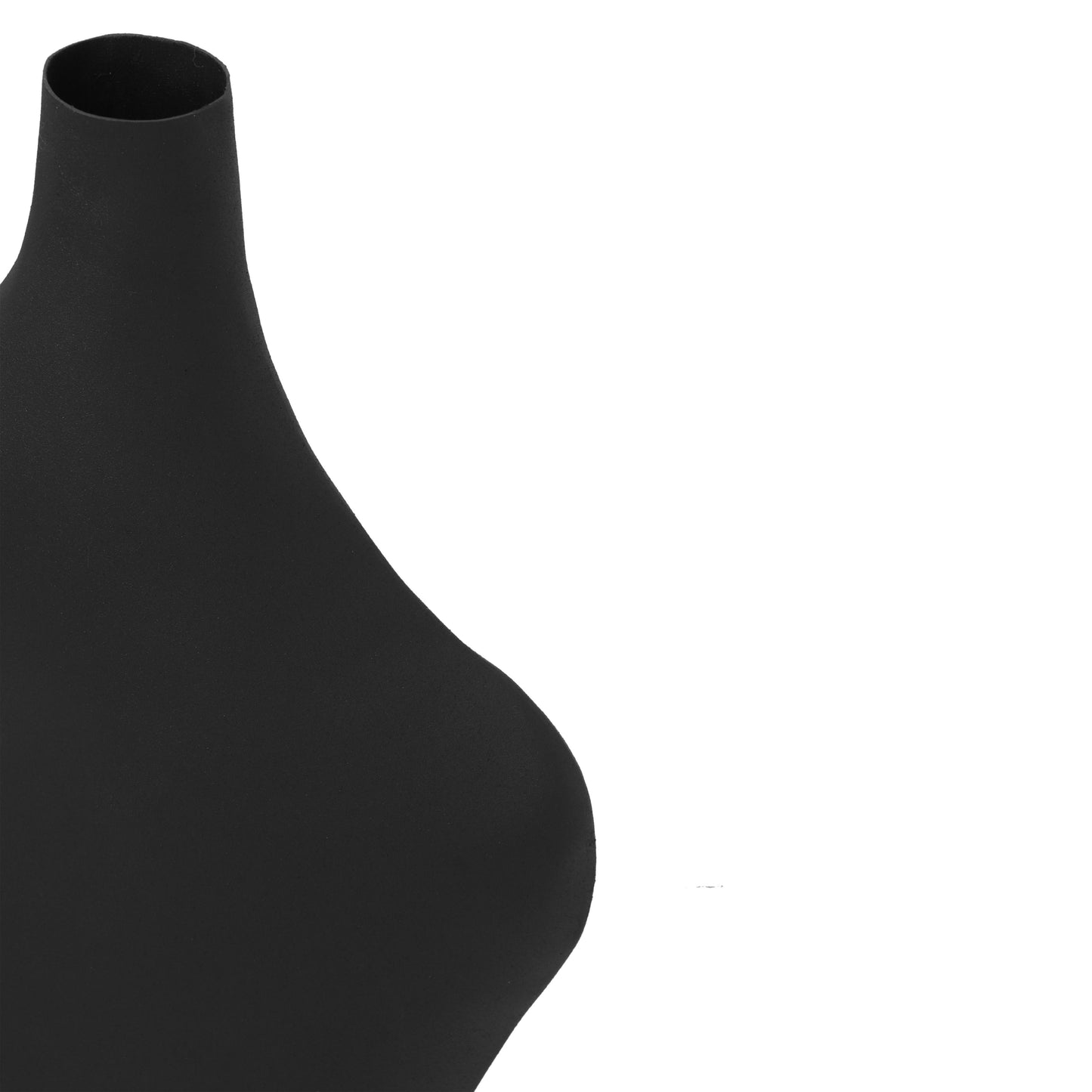 angela black steel vase