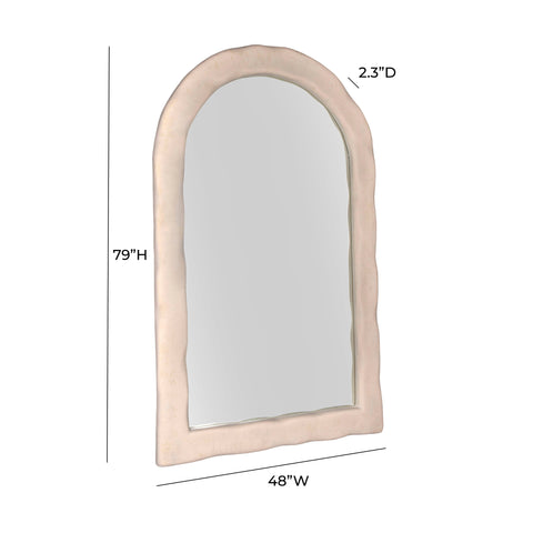 Lucienne Marais 48"X79" Cream Textured Floor Mirror - image 8