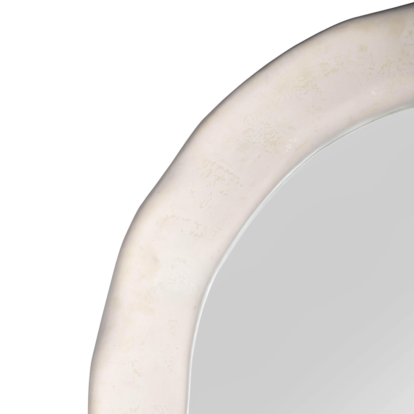 saturn cream textured floor mirror