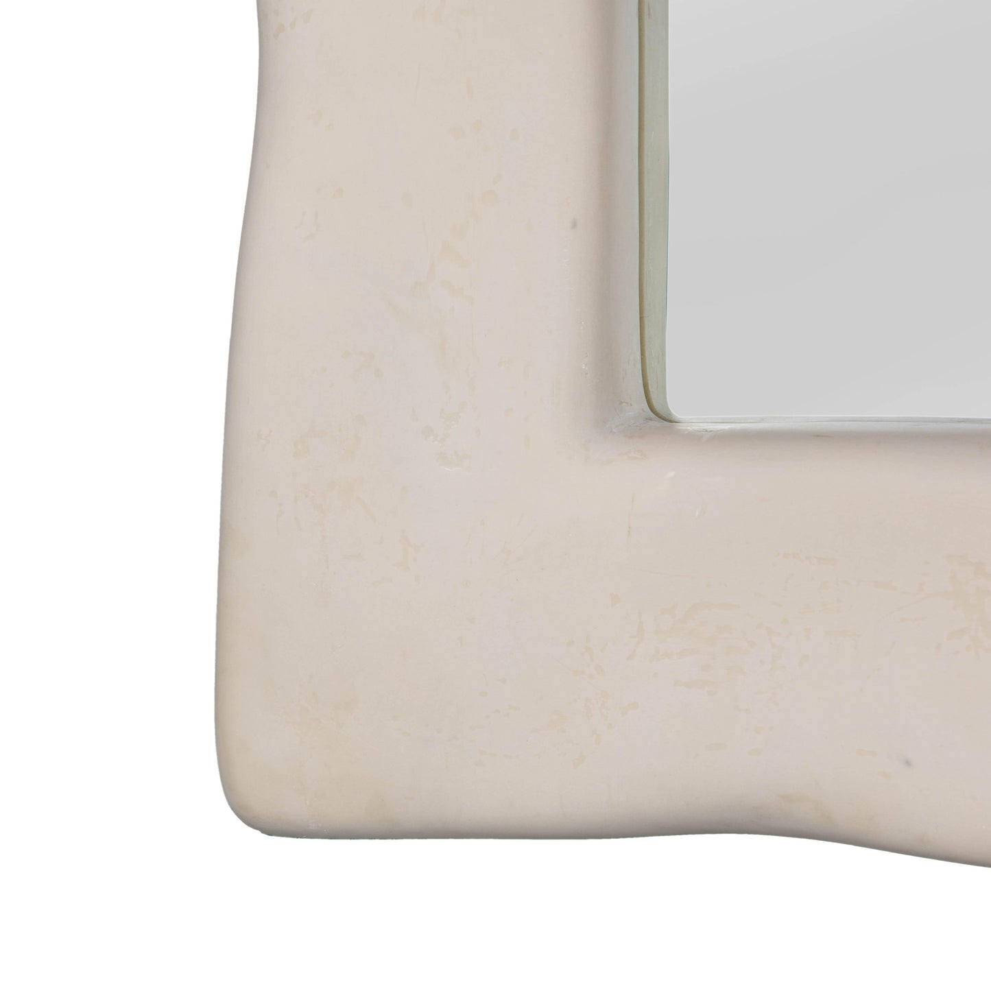 saturn cream textured floor mirror