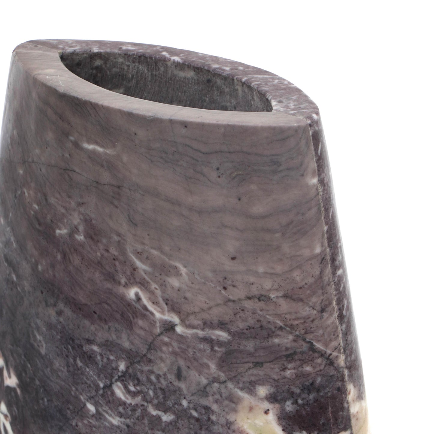 positano grey marble vase - large