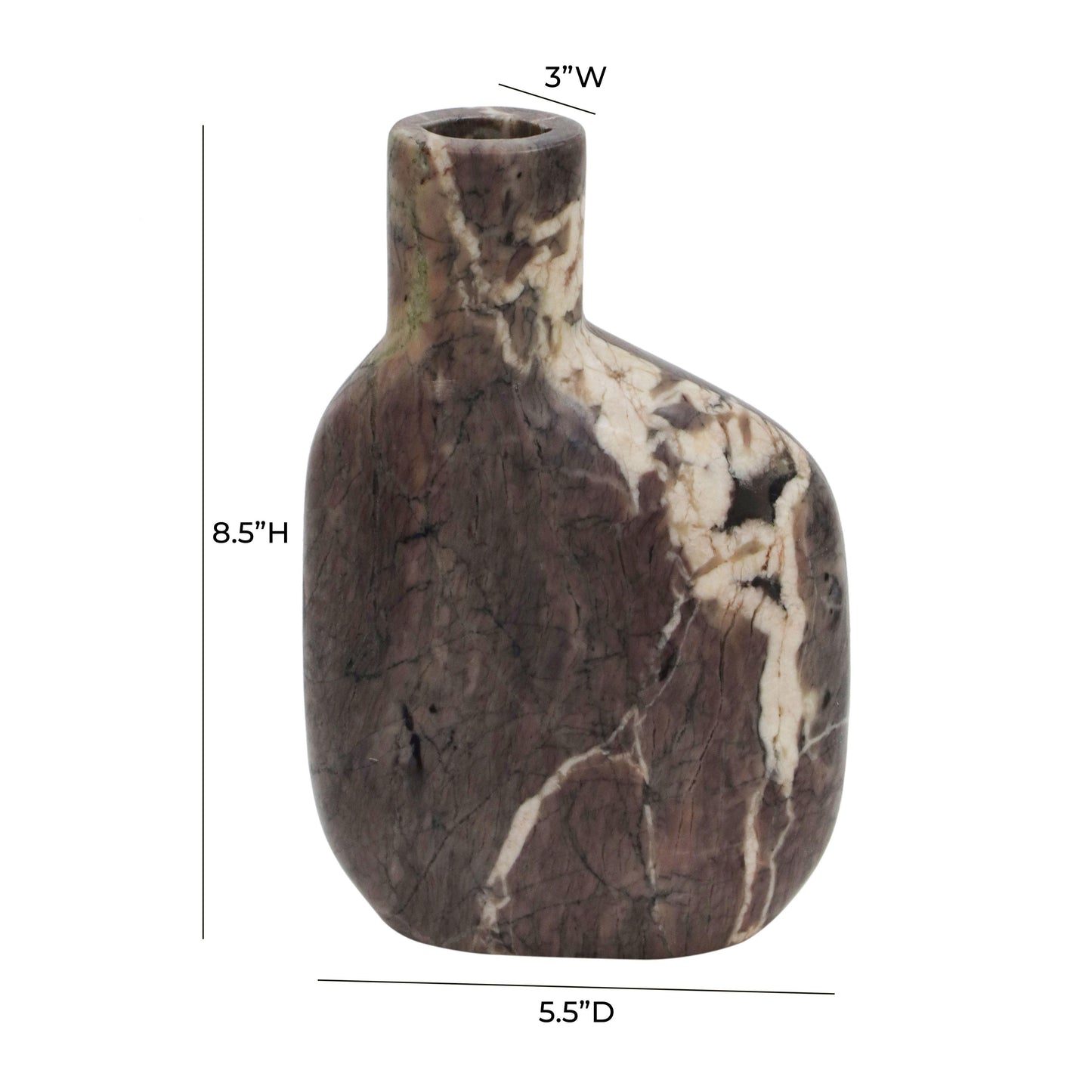 karissa grey marble vase - medium