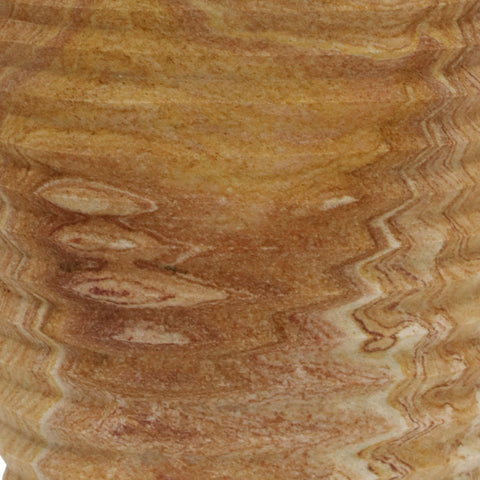 Elsa Ribbed Stone Vase in Sandstone