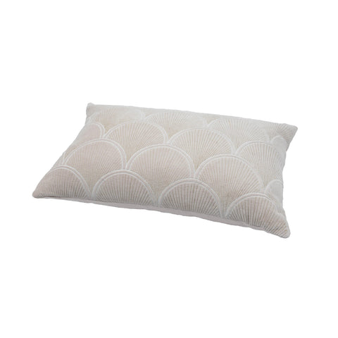 Santana White Woven Cushion