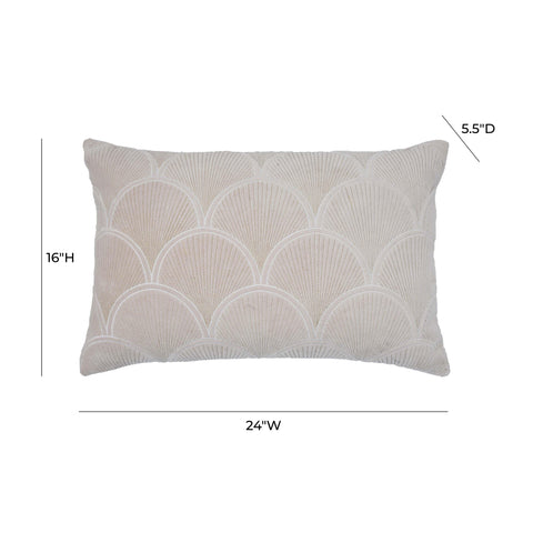Santana White Woven Cushion