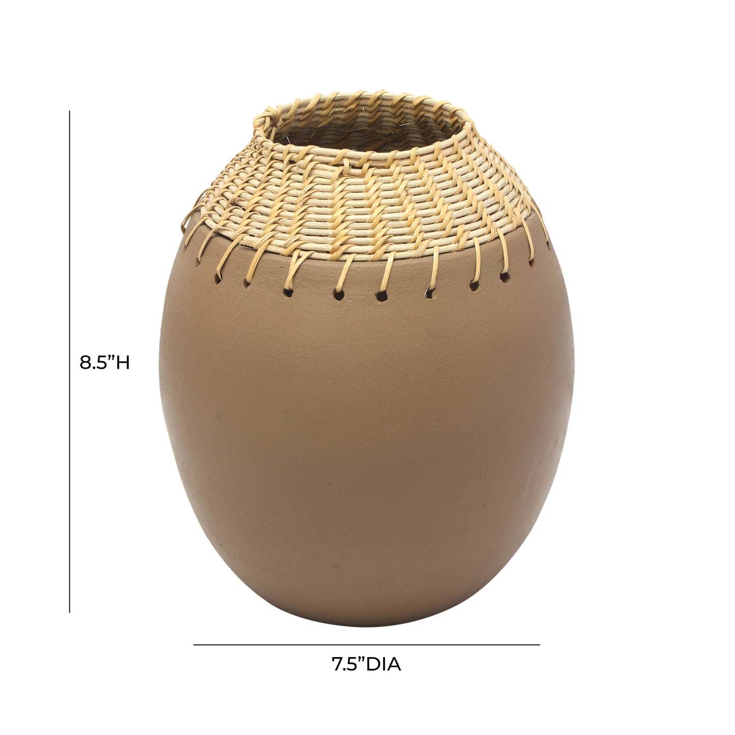 sophia natural terracotta vase