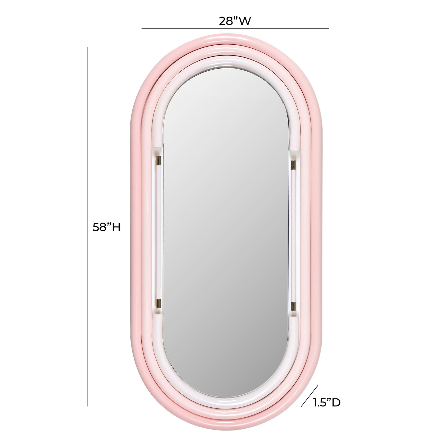 samara large wall mirror in pink