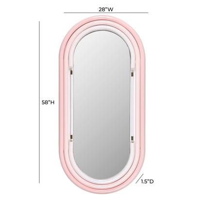 Samara Large Wall Mirror in Pink