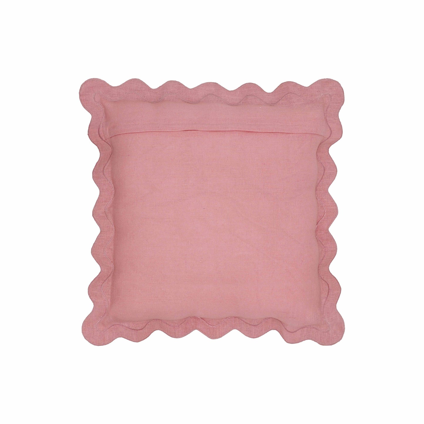 bari edge pink and terracotta linen throw pillow