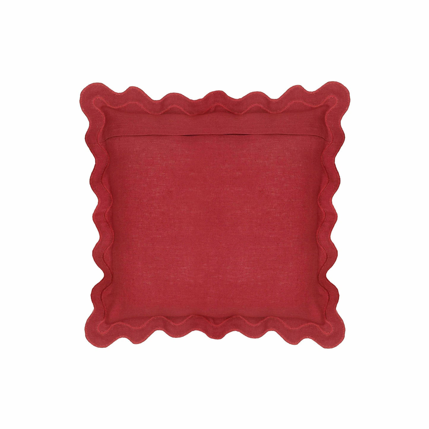 manu edge red and pink linen throw pillow