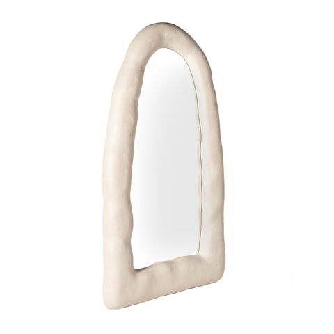 Lucienne Marais 32"X64" Cream Textured Small Floor Mirror - image 3