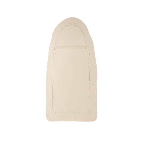 Lucienne Marais 32"X64" Cream Textured Small Floor Mirror - image 5