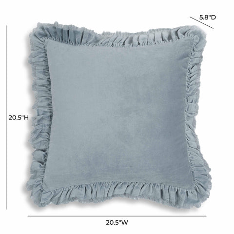 Ines Arden 20.5" Distressed Velvet Square Throw Pillow - image 5