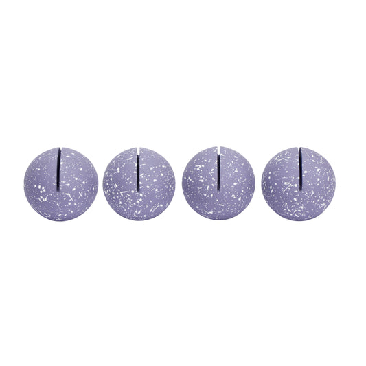 Manu Speckled Purple Round Card Holder - Set of 4